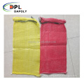 Cheap red yellow color custom plastic mesh netting bags for fruit vegetables garlic packaging mesh net bag